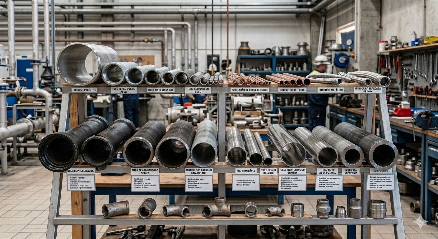 Tubos de aço carbono com e sem costura para condução de fluidos
